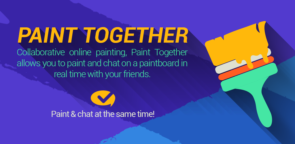 Paint Together artwork describing collaborative painting and real-time chat